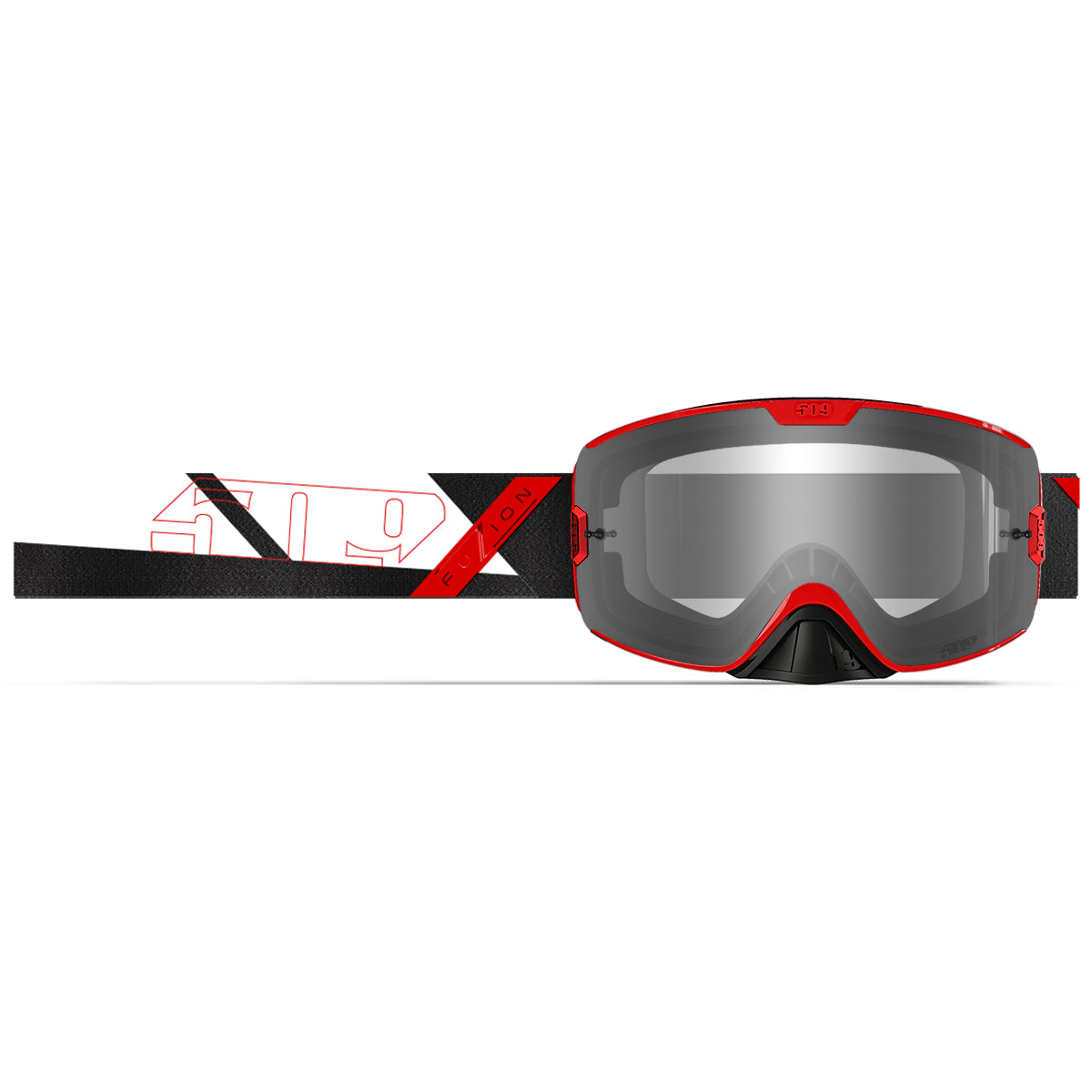 Kingpin Fuzion Offroad Goggles - White Red