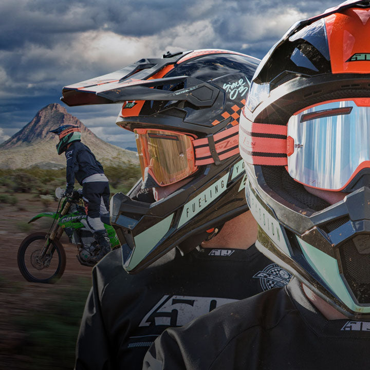 Dirt bike helmet with visor sale