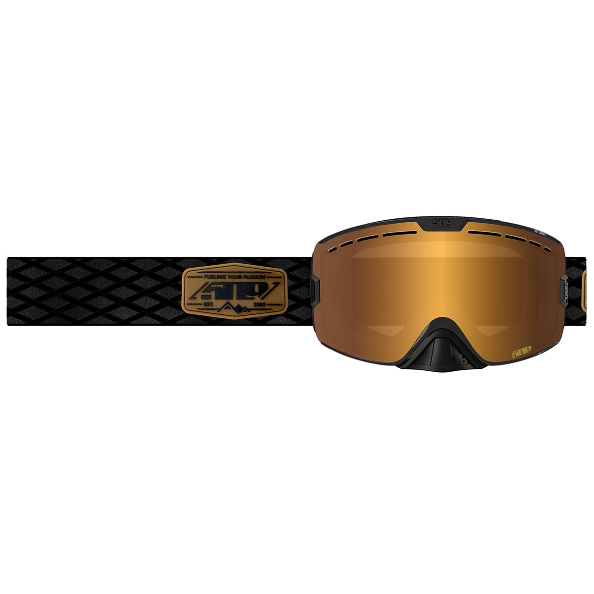 gold ski goggles Kingpin Goggle Black with Yellow (2019)