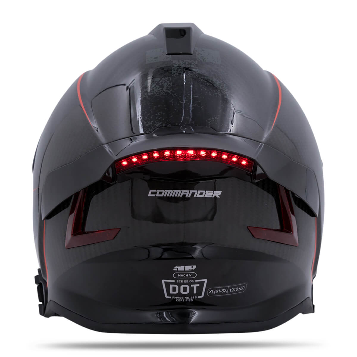 Mach V Carbon Commander Helmet Blacktop / LG Mach V Carbon Commander Helmet Blacktop / LG