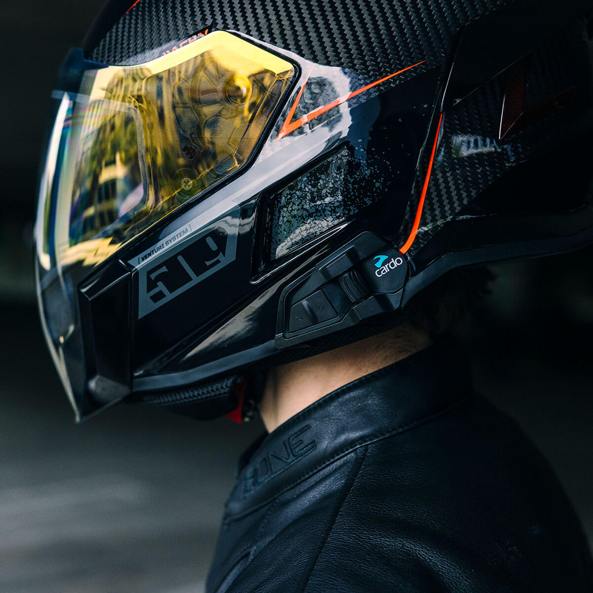 best buffing motorcycle helmet Mach V Carbon Commander Helmet Blacktop / LG