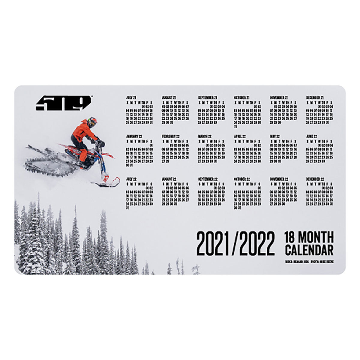 Snowmobile Magnet Calendar