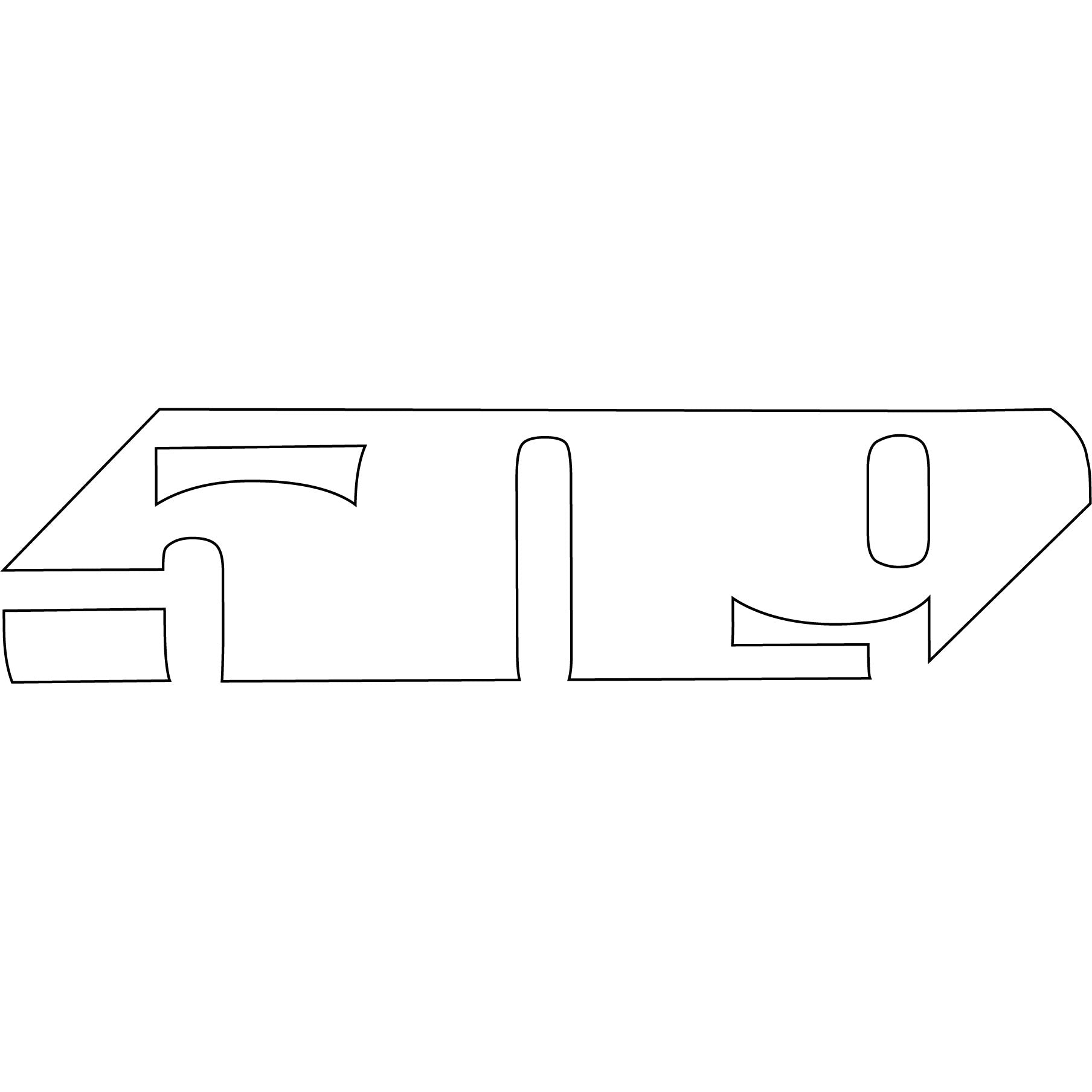 Slash Logo Diecut Sticker – 509