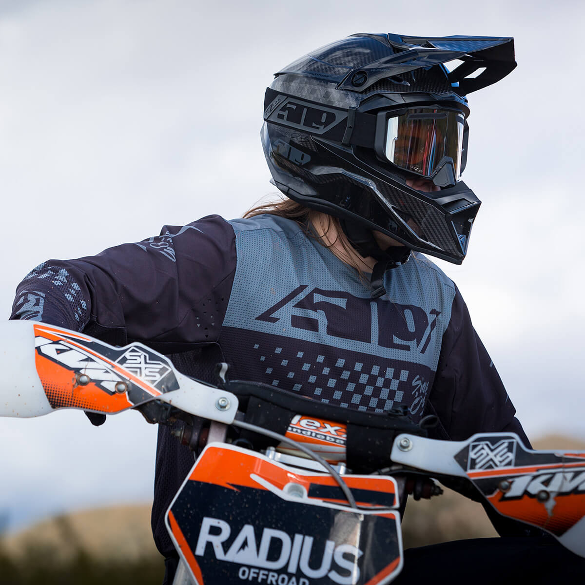 best carbon fiber dirt bike helmets Altitude 2.0 Offroad Carbon Fiber Pro Helmet Speedsta Stealth / 2X