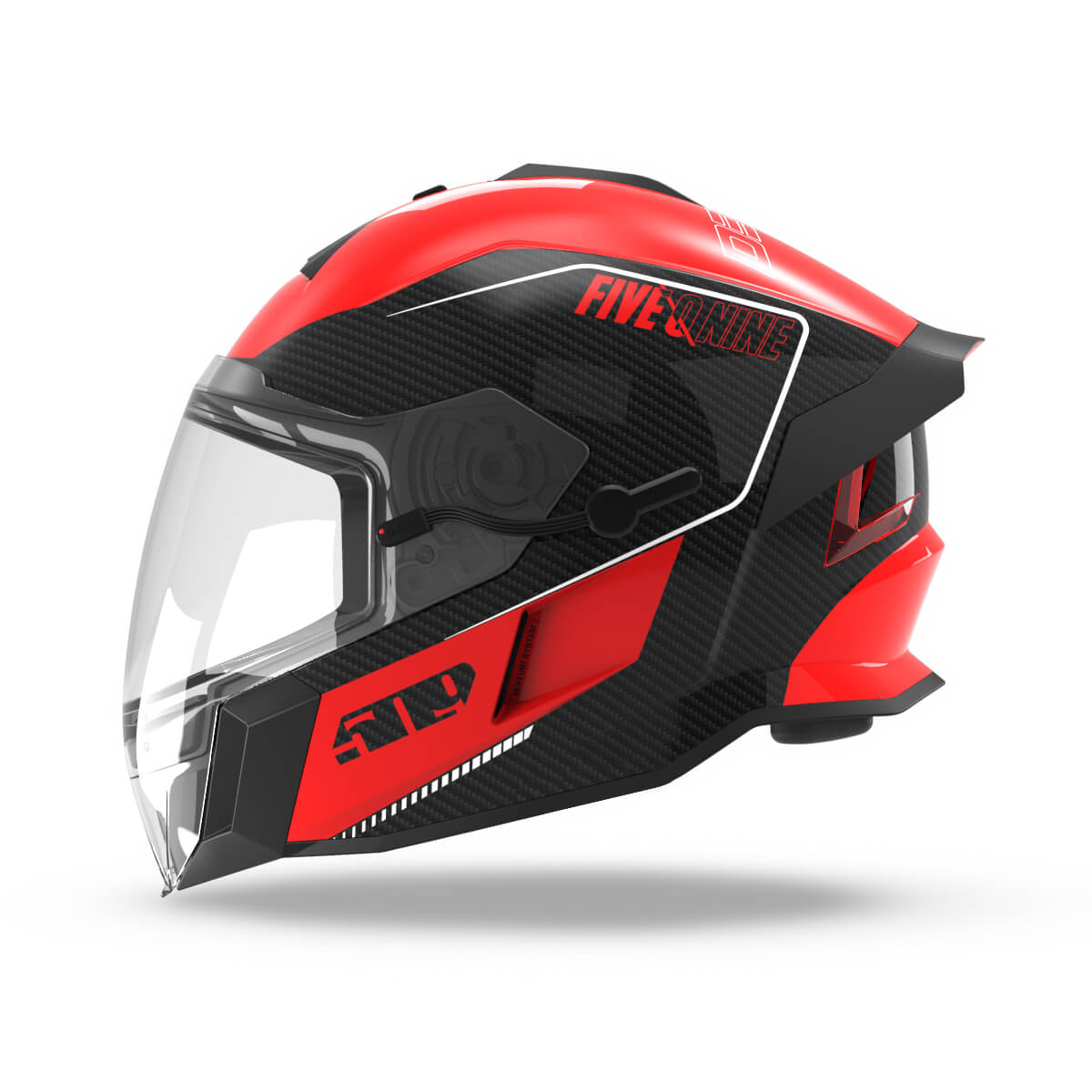 helmet kit moto 9.5 carbon with 6.5 iriz goggle Delta V Carbon Ignite Helmet Racing Red / XL
