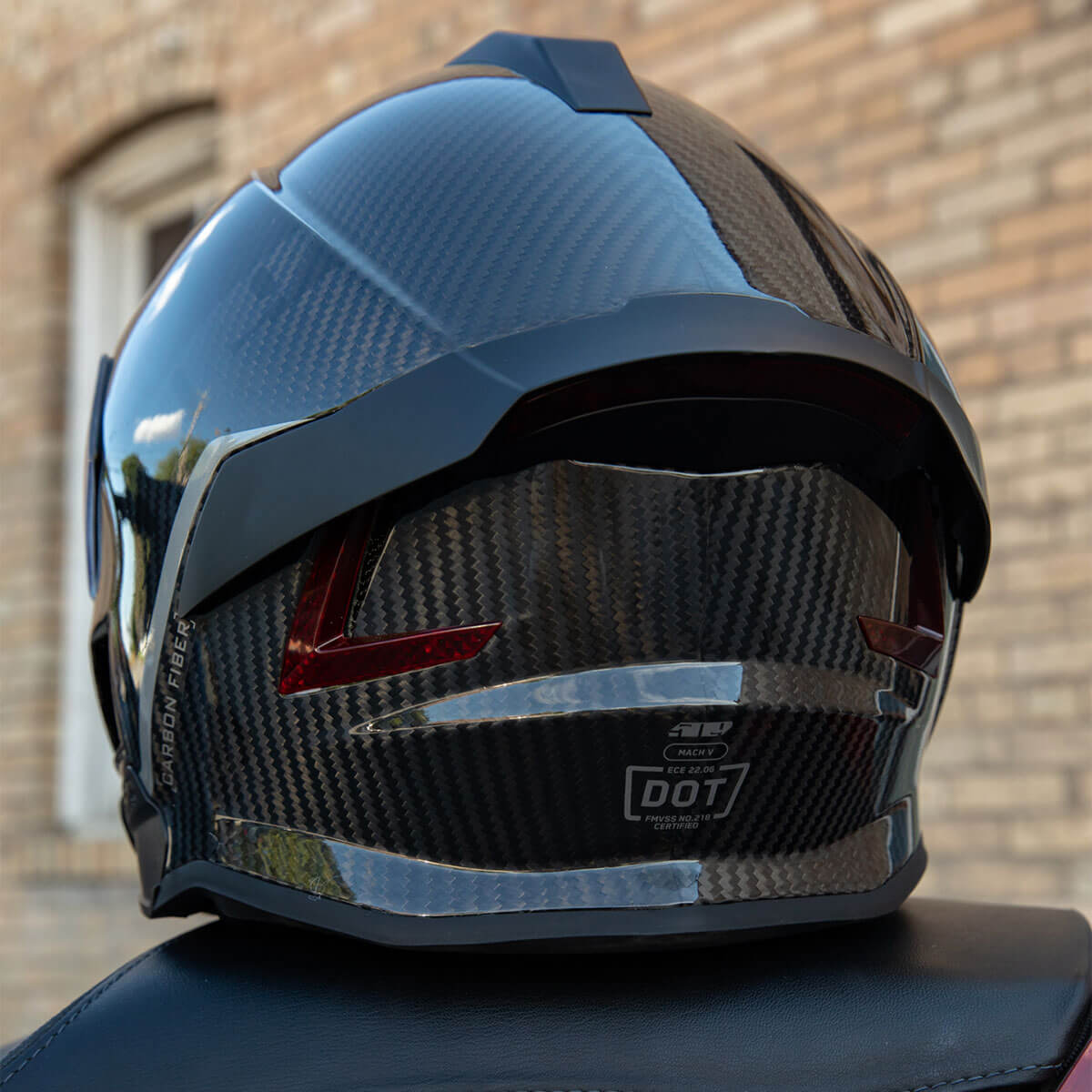Mach V Carbon Helmet Burner Red / XL Mach V Carbon Helmet Burner Red / XL