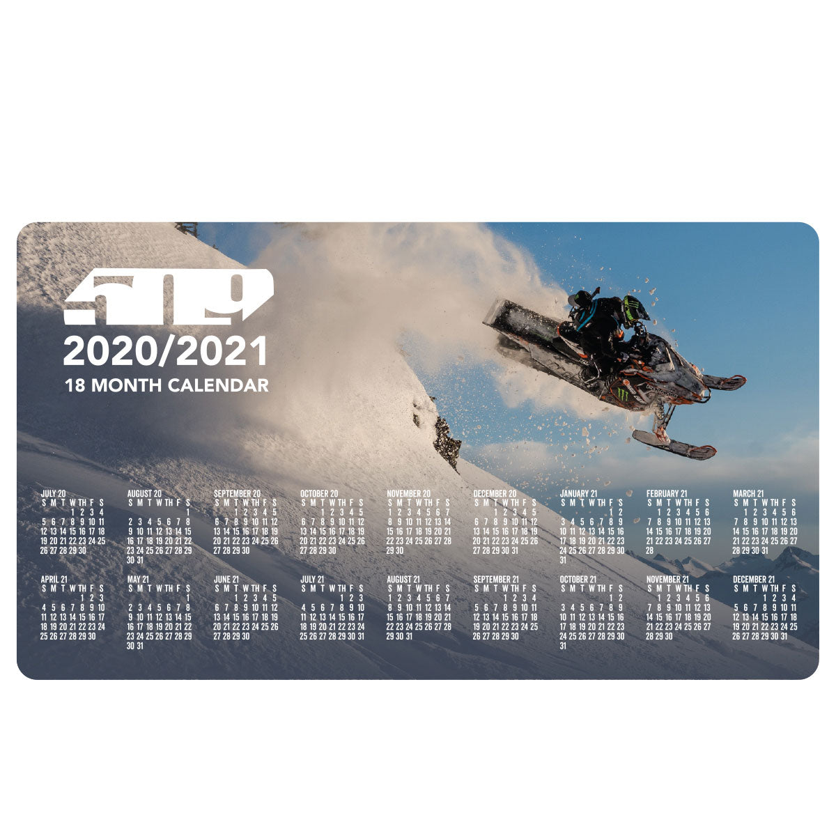 Snowmobile Magnet Calendar